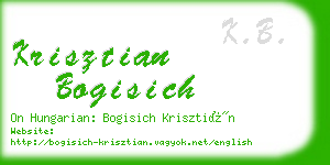 krisztian bogisich business card